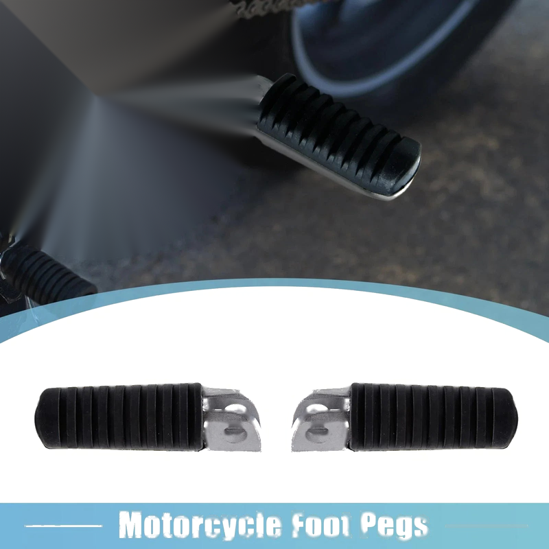 Kawasaki Pair 12.5mm Aluminium Alloy Motorcycle Footrest Footpeg Black