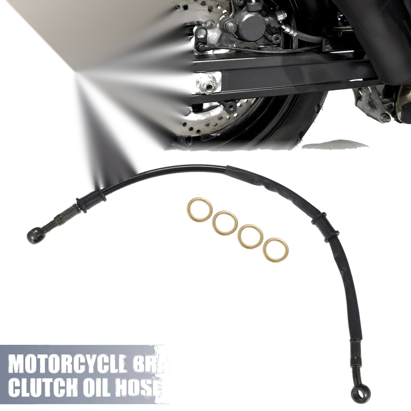Motorcycle Set / 45cm / Motorcycle Brake Clutch Oil Hose Throttle Pipe Black
