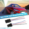 BMW 3 x Car 3-Pin Male/Female Triple Shroud Connector Plug