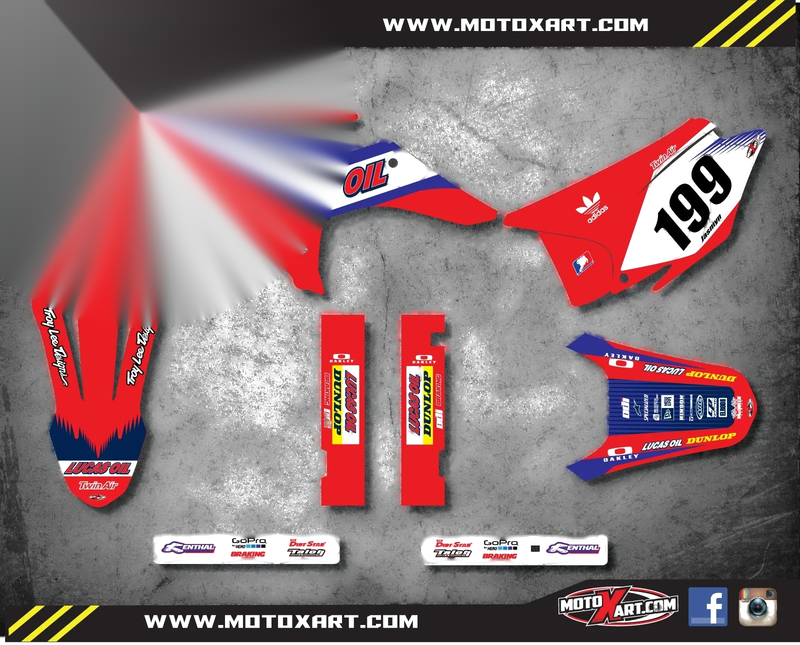 Honda CRF 150F (2015-2017) ACTIVE STYLE Stickers Custom Graphics Full Kit