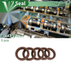 Oil Seal 35x47x10mm FKM Rubber High Pressure Brown 5 pcs