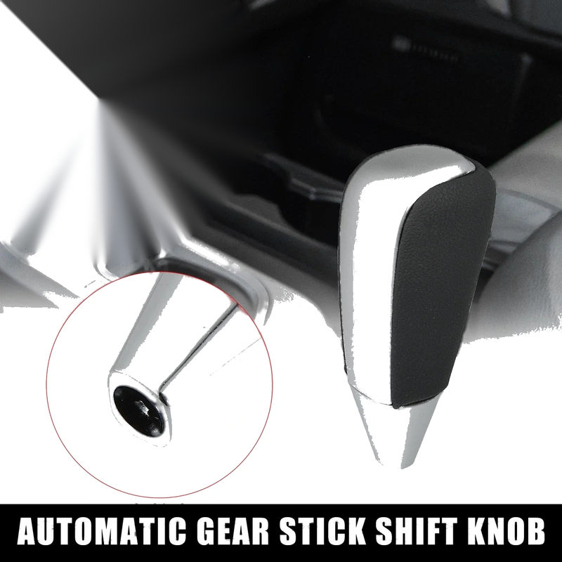Toyota Land Cruiser Black Faux Leather Silver Tone Gear Shift