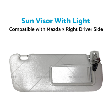 Mazda 3 Sun Visor with Light Right Driver Side (2010-2013)