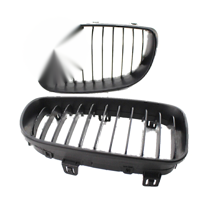 BMW E81 E82 E87 E88 Matte Black Front Kidney Grille (2007-2013)