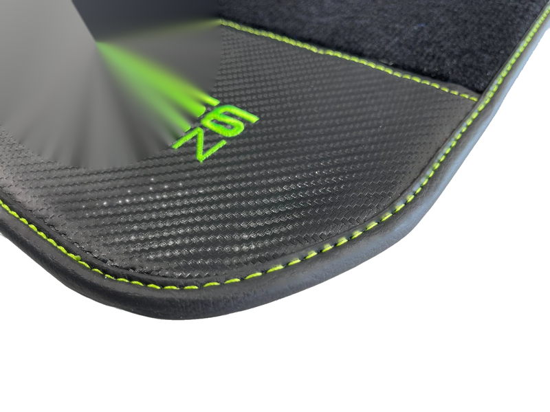BMW M6 Series F12 F13 Carbon Fiber Leather Floor Mats (2012-2019)