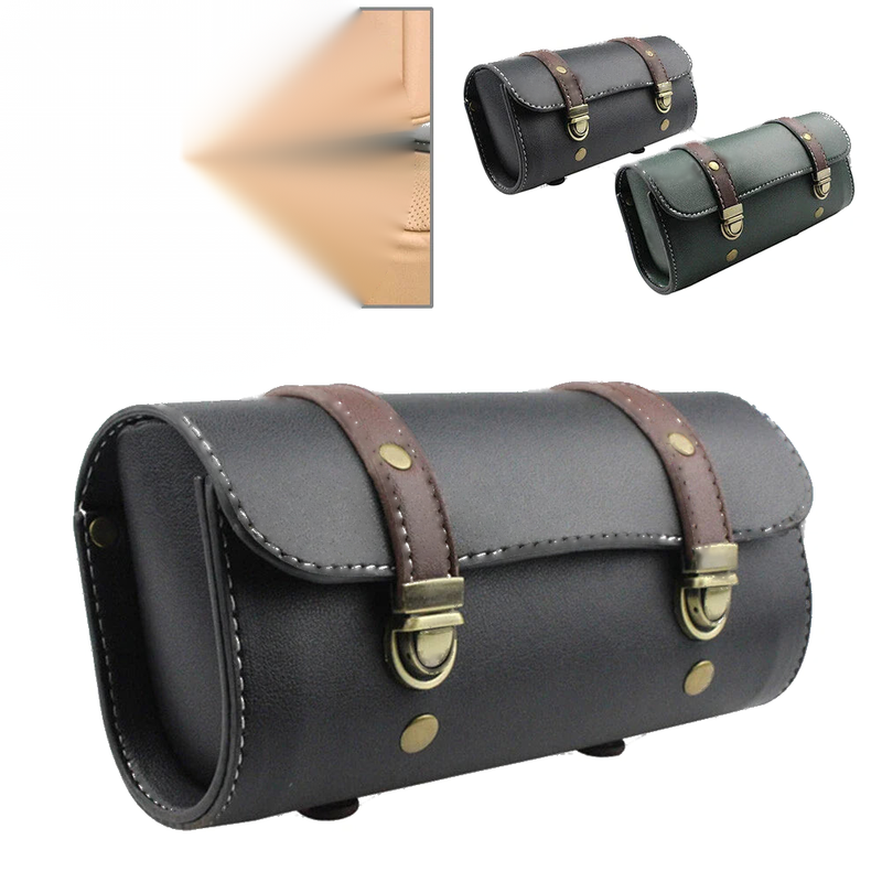 Universal Motorcycle Front Fork Tool Bag Pouch Saddle Bag - Black