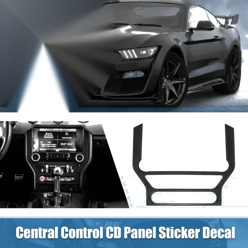 Ford Mustang (2015-2022) Black Central Control Panel Sticker Decals