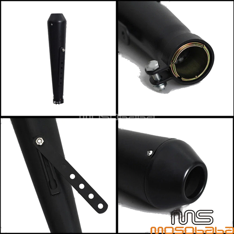 Cafe Racer 18" Reverse Cone Shorty Exhaust Muffler Pipes