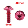 Motorbike Sportbikes Fairing Bodywork 40pcs Red M6 Hex Bolts Screws