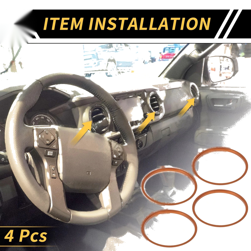 Toyota Tacoma AC Vent Dashboard Decoration Rings 4 Pcs (2016–2021)