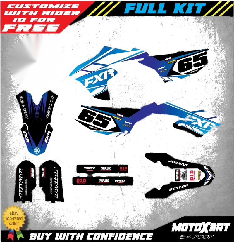 Yamaha YZ 65 Outlaw Style Full Sticker Kit Decals