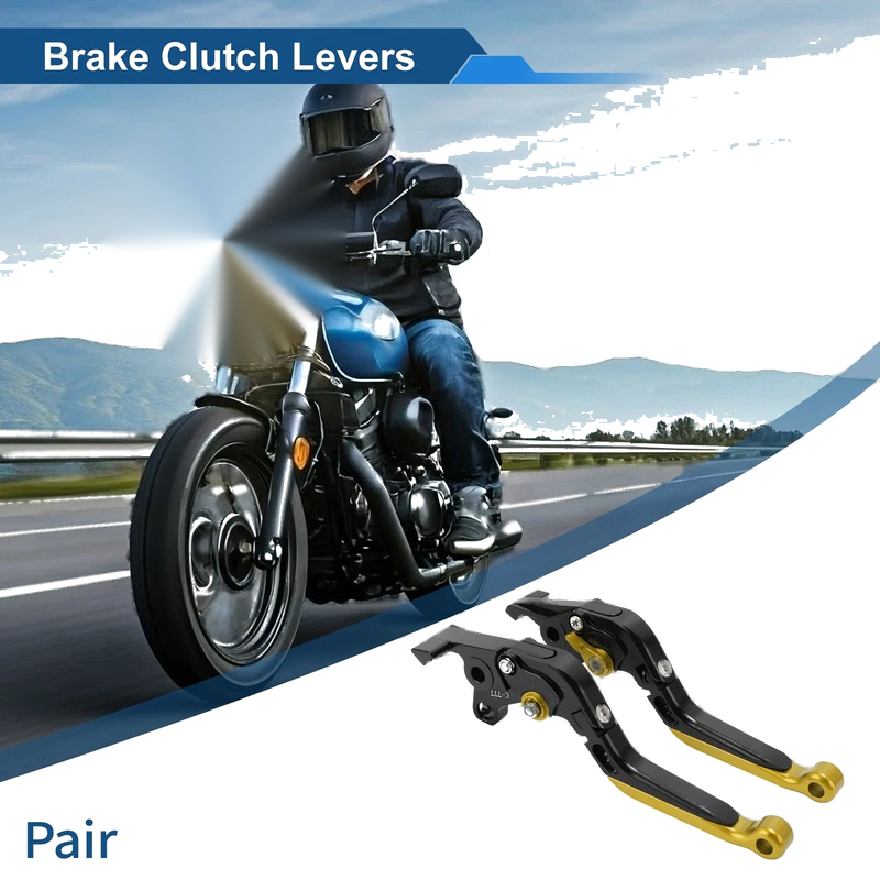 Kawasaki ZX7R / ZX7RR Black Gold Tone Brake Clutch Levers / Short Long /