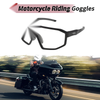 Goggles Motorcycle Riding Clear Lens Black Frame Cycling Sunglasses PC UV400