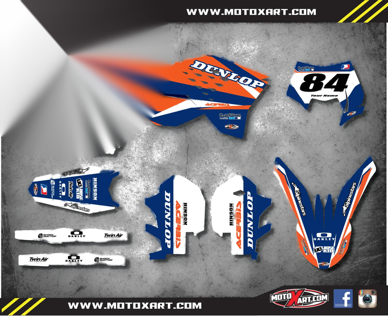 KTM EXC Custom Graphics Kit FORCE Stickers (2008-2011)