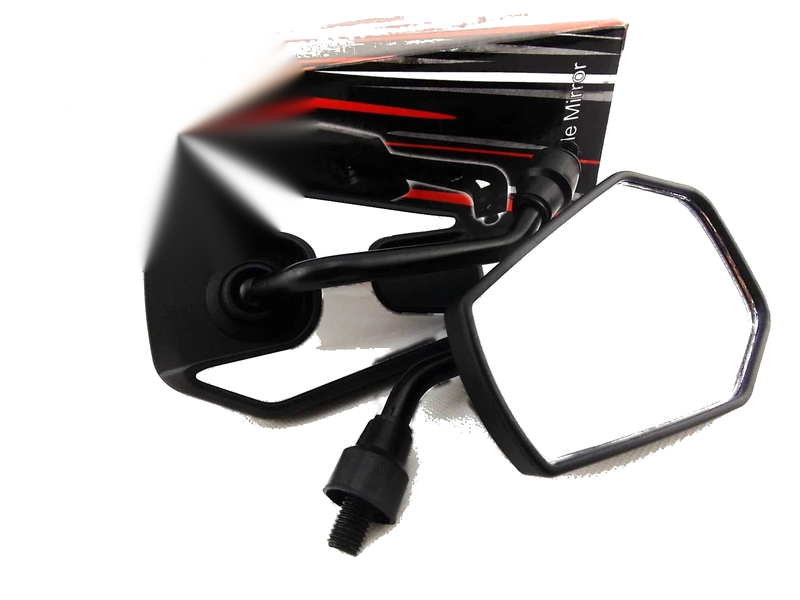 Suzuki TS185 Black White Hex Soko Mirrors (1971-2012)