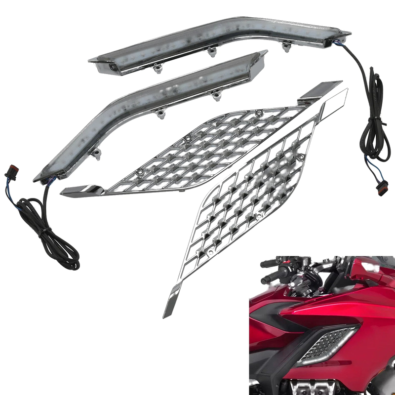 Honda Goldwing Tour LED Radiator Grill Decorative Lights (2018-2023)