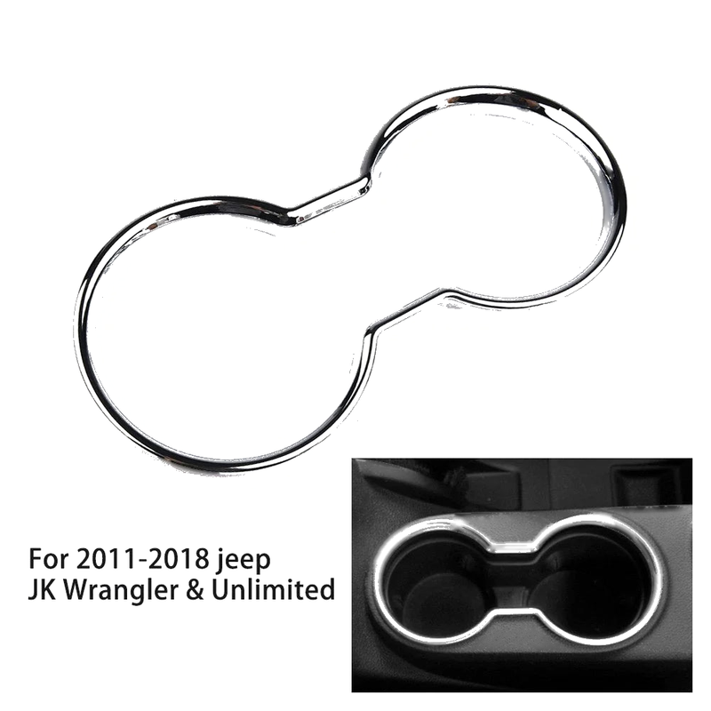 Replacement Cup Holder Trim Silver Water ABS Center Chrome Cover (2011–2018)