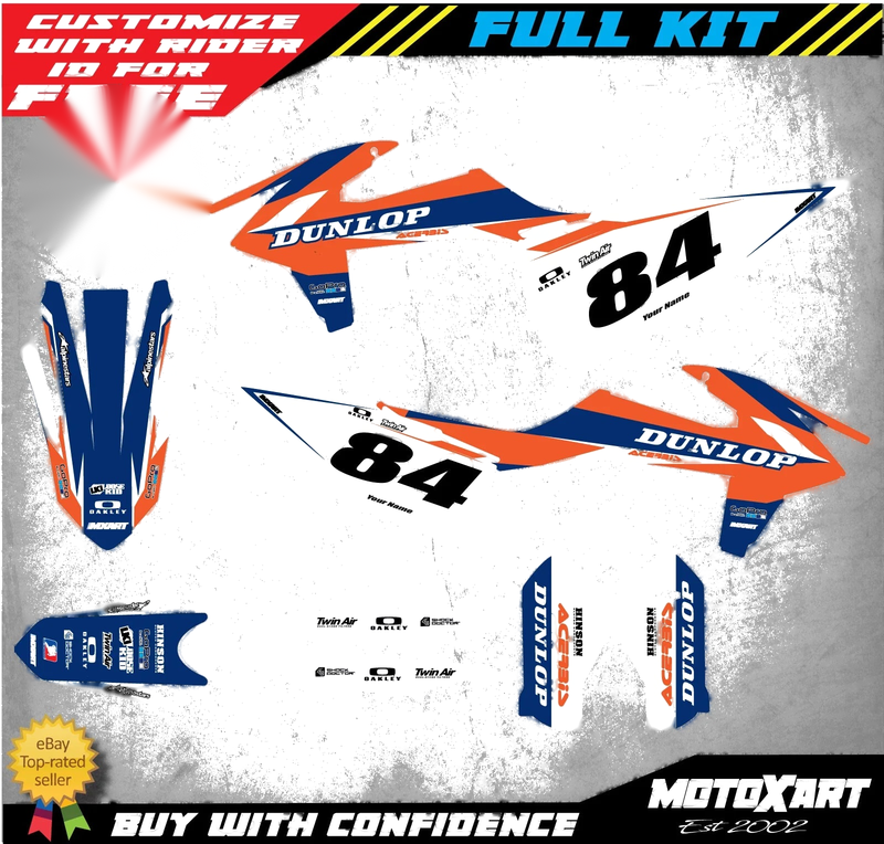KTM SX SXF 125 250 450 (2019-2021) FORCE Decals Custom Graphics Kit