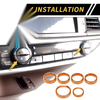 Ford F-150 XLT (2016-2019) Orange Air Conditioning Button Cover Trim