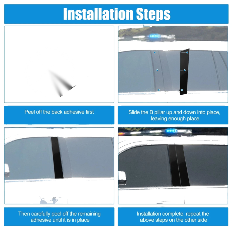 Porsche Panamera 4 Pcs Black Windshield B Pillar Trim Garnish (2010-2023)