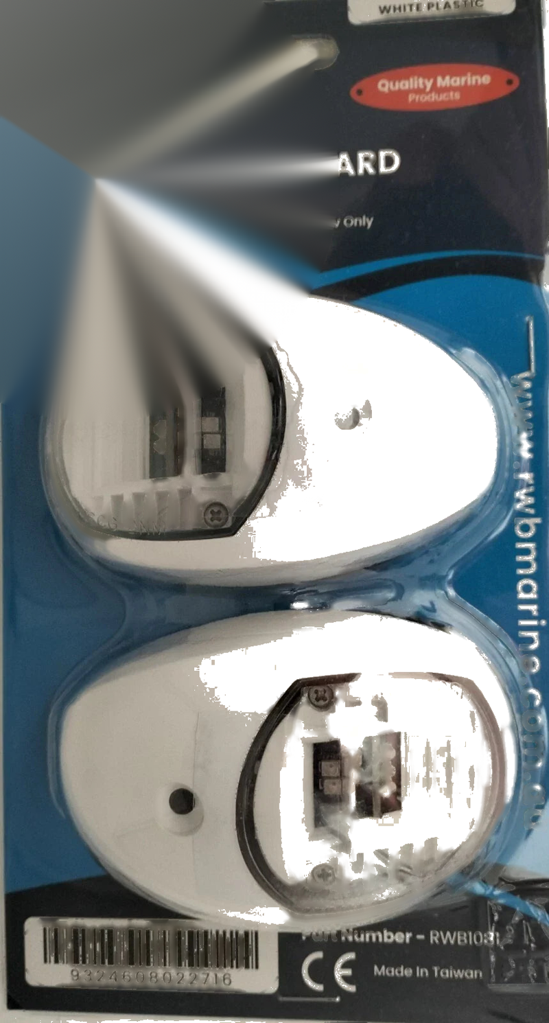 12V LED Boat Navigation Lights Port/Starboard White Case 2NM Approved