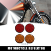 Motorcycle 4pcs M6x1.0 Round Screw-On Reflective Warning Reflectors