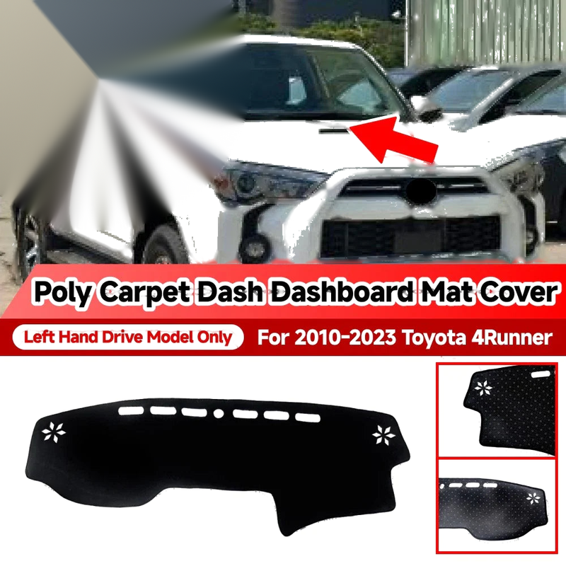 Toyota 4Runner Non-Slip Dashboard Carpet Cover Mat Black (2010–2023)