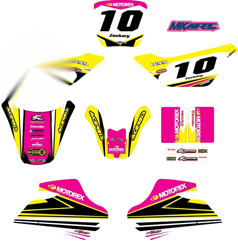 Suzuki JR 50  - STRIKE PINK STYLE Stickers Custom Graphic Kit