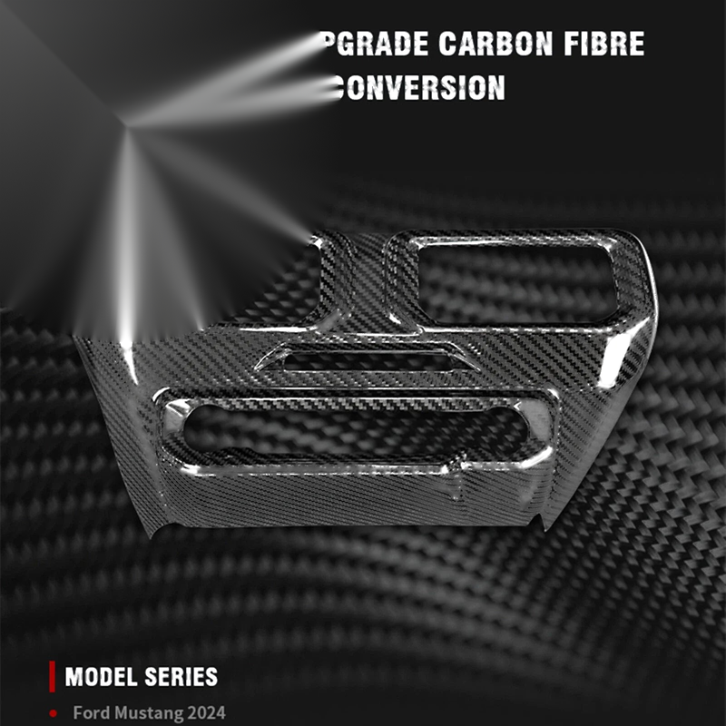 Ford Mustang (2024-2025) Carbon Fiber Center Console Air Vent Trim
