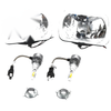 Jeep Wrangler MAXPEEDINGRODS 7x6 Inch Bank 1&2 LED Headlights Conversion Kit Assembly H4
