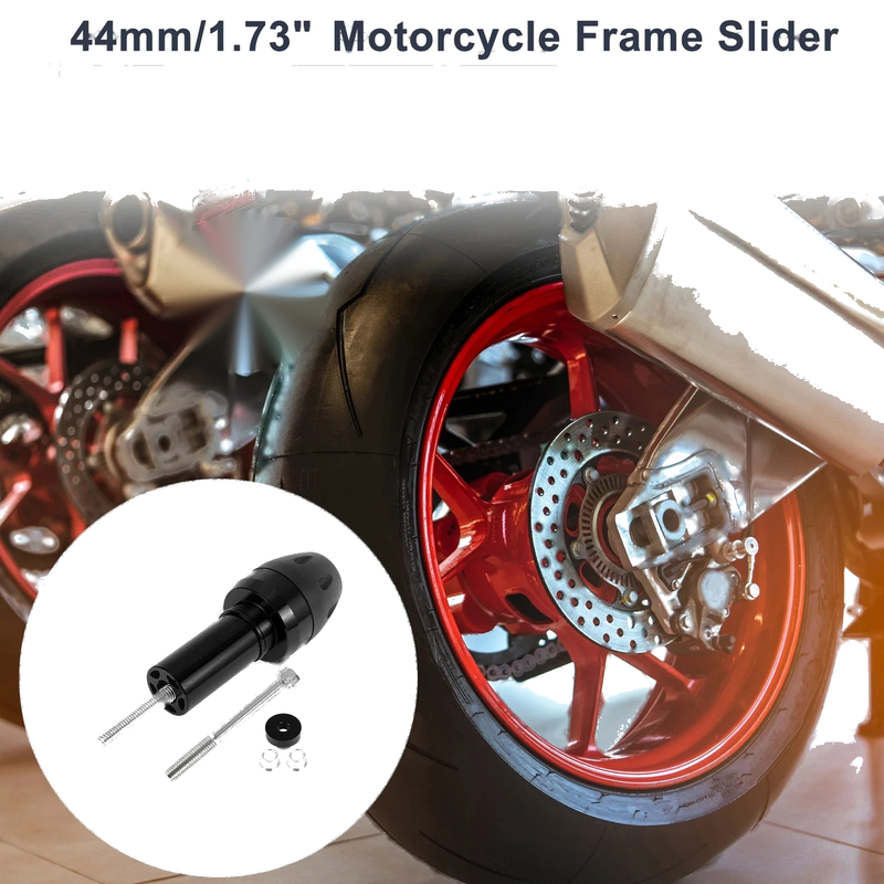 10mm Aluminum Alloy Plastic Motorcycle Slider Frame Bolt 1 x Black