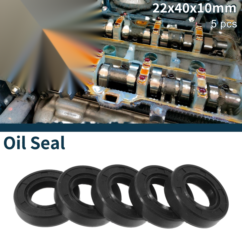 Car Oil Seal / 22x40x10mm / NBR Rubber Seal Ring 5Pcs