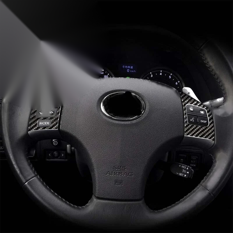 Lexus IS 2006-2012 Carbon Fiber Steering Wheel Remote Control Cover Trim Fit