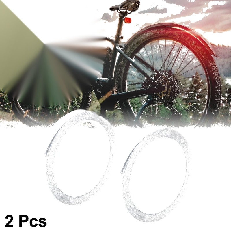 Bike Motorcycle 2 x 314.96" Reflective Tape Sticker Warning White