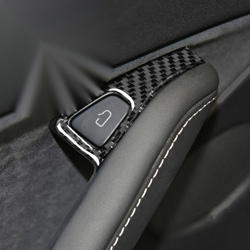 Tesla Model 3, Y 4x Carbon Fiber Window Lift Switch Button Covers