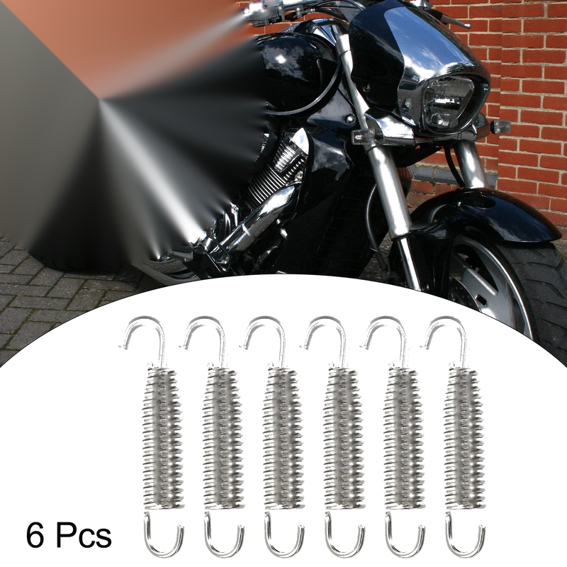 Make Model 6 x 58mm / Muffler Exhaust Pipe Spring Universal Silver Tone /