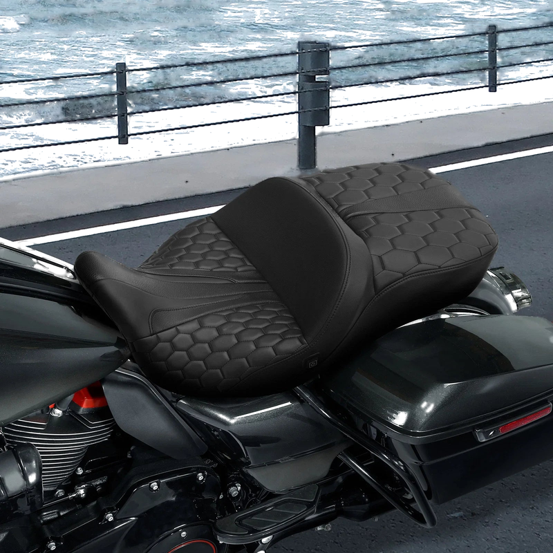 Harley Electra Street Glide Heated Black Driver & Passenger Seats (2009-2023)