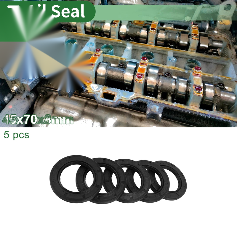 Make Model Oil Seal 45x70x8mm NBR Rotary Shaft Seal Black High Pressure