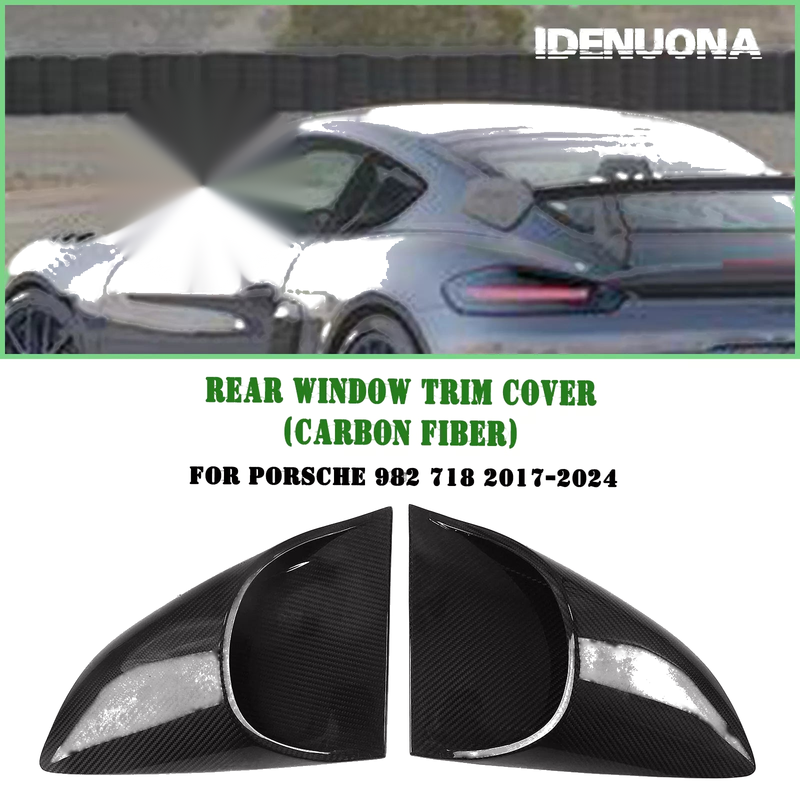 Porsche 982 718 (2017-2024) Carbon Fiber Rear Side Window Louver Cover