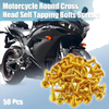 50pcs Universal Gold Tone Motorcycle Round Cross Head Self-Tapping Bolts