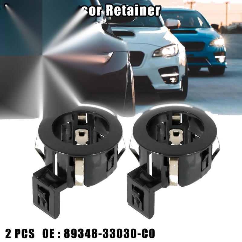 Toyota 2 x Black Rear Bumper Parking Sensor Retainer