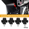 Universal Motorcycle 4 x M6 License Plate Screws Cover 38mm Black