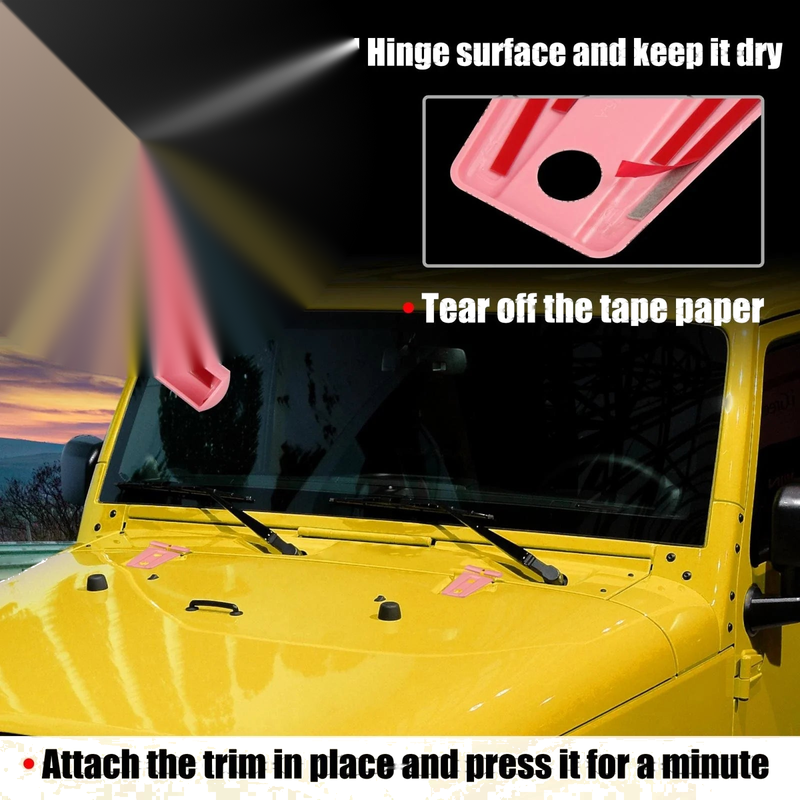 Jeep Wrangler 2-Door / 4-Door 2 x Engine Hood Hinge Covers (2007-2018)