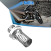 Motorcycle 100mmx60mm Exhaust Silencer Muffler Pipe Baffle Silver Tone