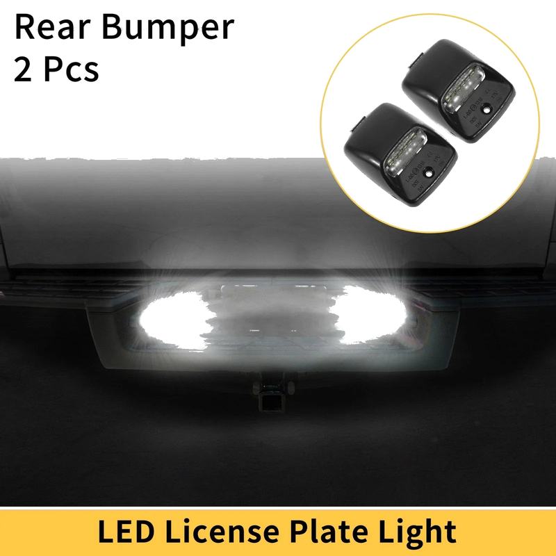 Toyota Tundra 2pcs License Plate Light Tag Lamp White (2000–2013)