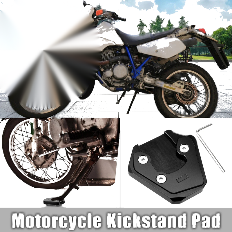 Suzuki GSXS 750 (2017-2022) Black Motorcycle Kickstand Pad Set