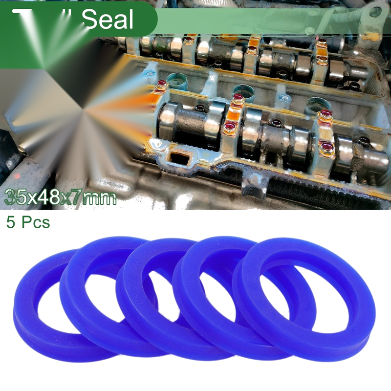Make Model Oil Seal / 5 Pcs / Rotary Shaft Seal TPU 35x48x7mm