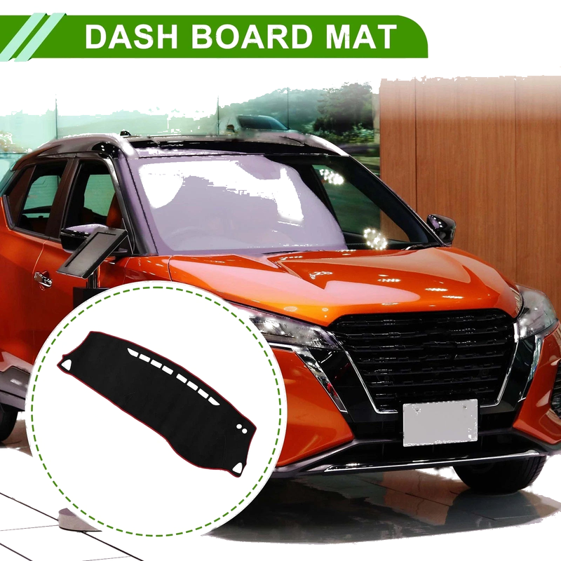 Nissan Kicks 2018-2020 Sun Protector Pad Black Red Dash Cover Mat