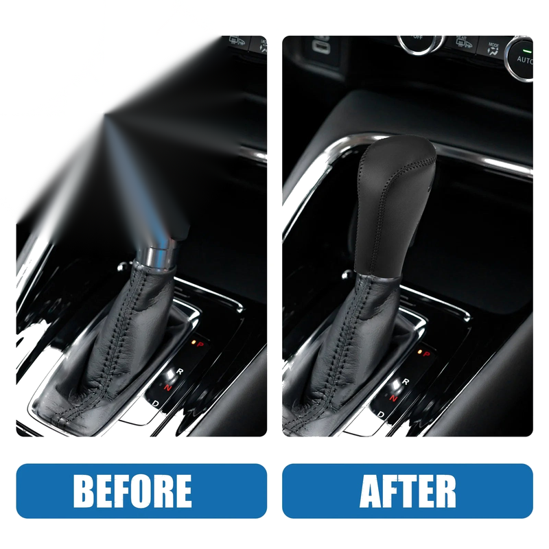 Honda Fit (2004-2013) Black Stitches Gear Shift Lever Cover