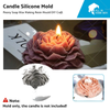 Peony Aromatherapy Soap Wax Candle DIY Craft Silicone Mould